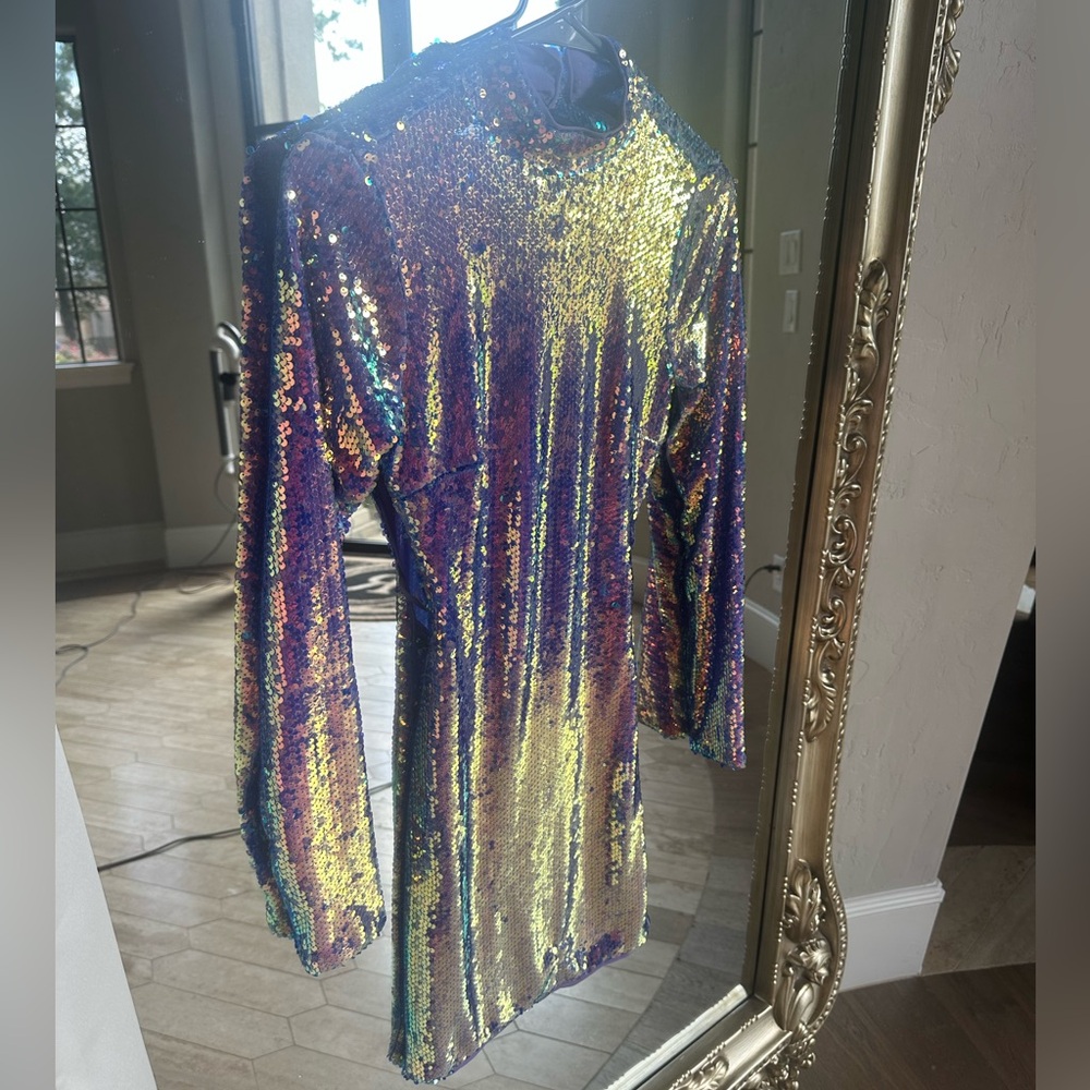 Shimmering Sequin Dress cut out back